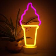 ice cream shape neon sign логотип