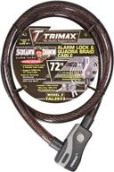 🔒 enhanced seo: trimax tal2572 6-foot x 25mm alarm lock & quadra-braid cable in black logo