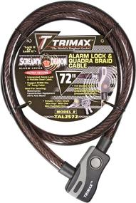 img 1 attached to 🔒 Enhanced SEO: Trimax TAL2572 6-Foot x 25mm Alarm Lock & Quadra-Braid Cable in Black