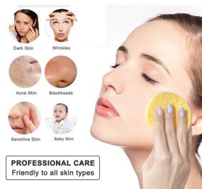 img 2 attached to 🧽 Compressed Facial Sponges for Daily Cleansing & Exfoliating - 50-Count, 100% Natural Cellulose Spa Sponge to Remove Dead Skin, Dirt & Makeup