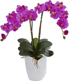 img 1 attached to Nearly Natural Phalaenopsis Artificial Arrangement