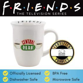 img 2 attached to Silver Buffalo Friends Central Perk Logo Mug - Wide Rim Ceramic, 16oz, White