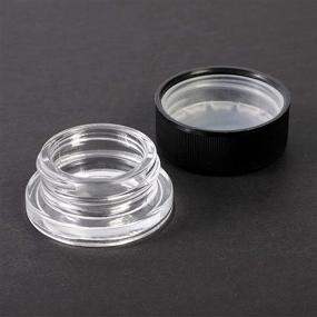 img 1 attached to 30-Pack of 0.24 oz Clear Glass 💄 Jars with Black Lids - Ideal for Cosmetic Use