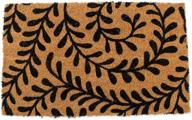 dii floral design collection natural coir doormat logo