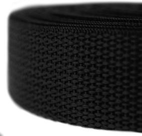 img 1 attached to 🎒 Country Brook Design - High-Quality Black Polypropylene Webbing: 1 Inch Width, 25 Yards Length