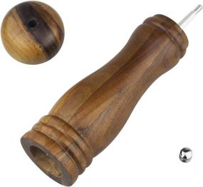 img 3 attached to 🌶️ Versatile 8 Inch Samyo Home Kitchen Acacia Wood Spice Pepper Mill Salt Grinder Muller Tool - Enhanced with Ceramic Grinding Mechanism