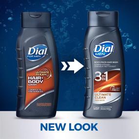 img 3 attached to 💪 Dial Men 3in1 Body, Hair and Face Wash, Ultimate Clean: Get the Best Value with Pack of 4, 20 fl oz each!