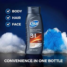 img 2 attached to 💪 Dial Men 3in1 Body, Hair and Face Wash, Ultimate Clean: Get the Best Value with Pack of 4, 20 fl oz each!