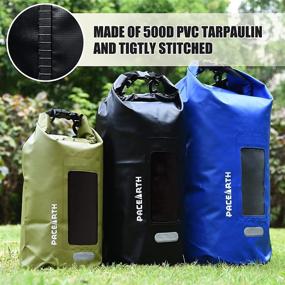 img 3 attached to 🎒 PACEARTH Floating Dry Bags Waterproof with Inner Transparent Phone Bag - Ultimate Dry Storage Bag Backpack for Outdoor Activities