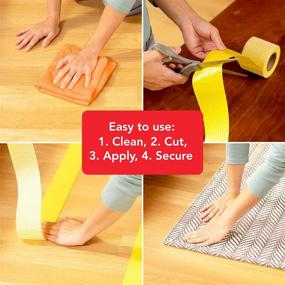 img 1 attached to 🔒 Area Rug Gripper Tape - Non-Slip Rug Grip for Rugs and Runners, 2.5in. x 25ft.