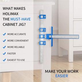 img 3 attached to 🧰 Streamline Cabinet Installation with the Holimax Cabinet Hardware Jig: The Ultimate Template Tool for Precision Handle Knob Pull Placement in Woodworking Projects