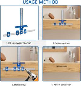 img 1 attached to 🧰 Streamline Cabinet Installation with the Holimax Cabinet Hardware Jig: The Ultimate Template Tool for Precision Handle Knob Pull Placement in Woodworking Projects