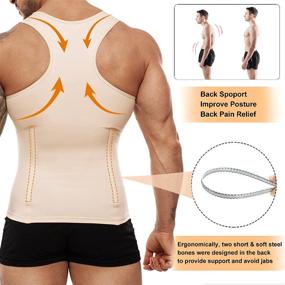 img 1 attached to 👕 MOLUTAN Men's Compression Shirt: Ultimate Slimming Body Shaper Vest - Tummy Control Tank Top for Men