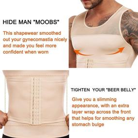 img 3 attached to 👕 MOLUTAN Men's Compression Shirt: Ultimate Slimming Body Shaper Vest - Tummy Control Tank Top for Men