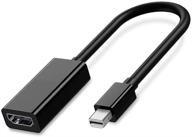 🔌 адаптер mini displayport к hdmi qces: идеально подключает macbook air/pro, imac, surface pro к телевизору/монитору/проектору черного цвета. логотип