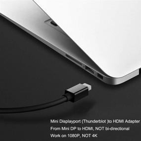 img 3 attached to 🔌 Адаптер Mini DisplayPort к HDMI QCEs: идеально подключает MacBook Air/Pro, iMac, Surface Pro к телевизору/монитору/проектору черного цвета.