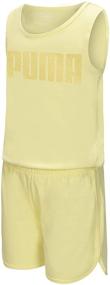 img 3 attached to PUMA Girls' Romper in Vibrant Yellow Pear, Size 3T - Enhanced SEO