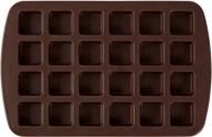 wilton 24-cavity silicone mold for bite-size brownie squares: perfect for snacking and entertaining logo