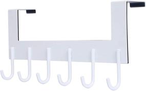 img 4 attached to 🚪 Organize and Maximize Space with SKOLOO Over The Door Hook - 6 Hooks Industrial Hardware for Hooks