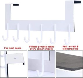 img 2 attached to 🚪 Organize and Maximize Space with SKOLOO Over The Door Hook - 6 Hooks Industrial Hardware for Hooks