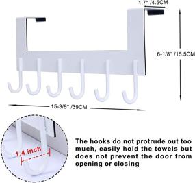 img 3 attached to 🚪 Organize and Maximize Space with SKOLOO Over The Door Hook - 6 Hooks Industrial Hardware for Hooks