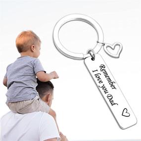 img 3 attached to 💖 Sentimental Stainless Steel Keychain: TOGON Remember I Love You Mom Dad Jewelry – Perfect Gifts for Mom and Dad