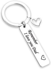 img 4 attached to 💖 Sentimental Stainless Steel Keychain: TOGON Remember I Love You Mom Dad Jewelry – Perfect Gifts for Mom and Dad