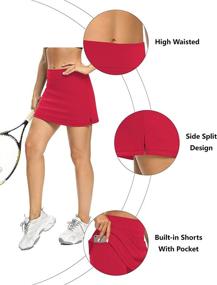 img 2 attached to 🎾 Stay Comfortable and Stylish with LouKeith Women's Tennis Skirts: Perfect for Golf, Active Workouts, and Summer Runs, featuring Pockets!