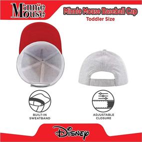 img 1 attached to Minnie Mouse Disney Little Toddler Baseball Hat: Stylish Girls Cap for Ages 2-7