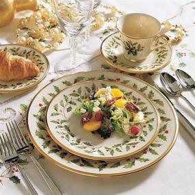 img 1 attached to 🎄 Enhance Your Dining Experience with the Lenox Holiday 5 Piece Place Setting