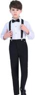 👔 charming toddler formal suspender set: perfect boys' clothing for wedding ceremonies, suits & sport coats logo