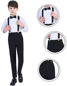 img 3 attached to 👔 Charming Toddler Formal Suspender Set: Perfect Boys' Clothing for Wedding Ceremonies, Suits & Sport Coats
