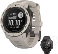 garmin instinct rugged outdoor watch with gps and heart rate monitoring tundra (010-02064-01) with 2-pack screen protector: a comprehensive review logo