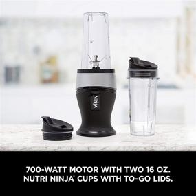 img 3 attached to Ninja QB3001SS Personal Blender: 700-Watt Base with (2) 16-Ounce Cups 🥤 and Spout Lids - Perfect for Shakes, Smoothies, Food Prep, and Frozen Blending