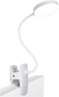 pendei led reading light: rechargeable usb book clamp light with colorful adjustable brightness for home, book, bed, and computer (white) логотип