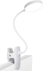 img 4 attached to PENDEI LED Reading Light: Rechargeable USB Book Clamp Light with Colorful Adjustable Brightness for Home, Book, Bed, and Computer (White)