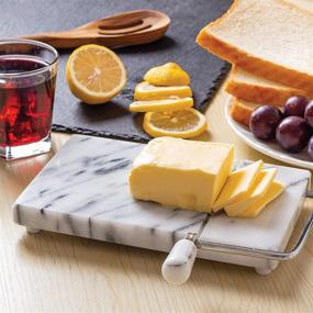 img 3 attached to 🧀 White Marble Cheese Slicer by Fox Run with 2 Extra Wires - Dimensions: 5 x 8.25 x 1.25 inches