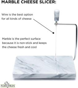 img 2 attached to 🧀 White Marble Cheese Slicer by Fox Run with 2 Extra Wires - Dimensions: 5 x 8.25 x 1.25 inches