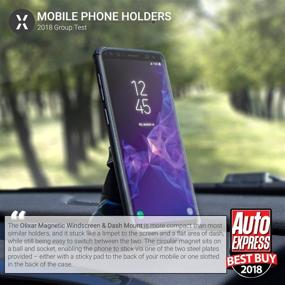 img 2 attached to 📱 Olixar Magnetic Car Phone Holder: Sturdy & Easy-to-Use Olixar Windscreen/Dashboard Mount with Bonus Magnetic Stickers - Universal Compatibility