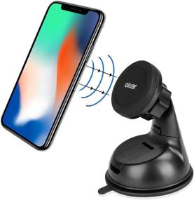 img 4 attached to 📱 Olixar Magnetic Car Phone Holder: Sturdy & Easy-to-Use Olixar Windscreen/Dashboard Mount with Bonus Magnetic Stickers - Universal Compatibility