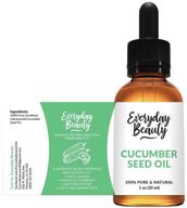 🥒 cucumber seed oil - 100% pure unrefined luxury oil in 1oz glass bottle & dropper - cold pressed & all natural for face, skin, and hair - diy cosmetics - premium quality at bulk price logo