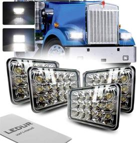img 4 attached to Headlights Approved Rectangular Universal Kenworth