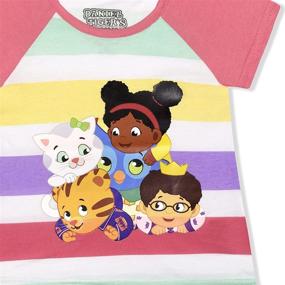 img 2 attached to 👚 Dainty and Delightful: Daniel Tiger Pink Striped Tee for Girls, Size 2T