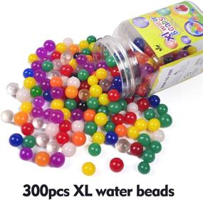 img 3 attached to A AINOLWAY Large Water Gel Beads (300PCS) - Giant Jumbo Beads Rainbow Mix: Perfect for Sensory Play, Vase Fillers, Weddings, and Home Décor