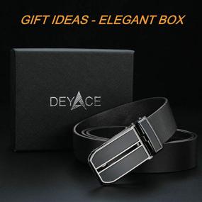 img 1 attached to DEYACE Ratchet Vegetable Leather Adjustable Men's Accessories in Belts