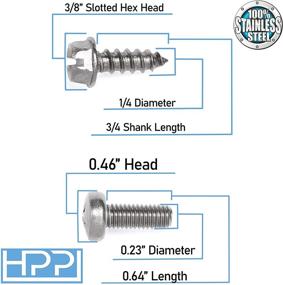 img 1 attached to 🔩 Stainless Steel License Plate Screws for Hyundai and KIA Models by HPP