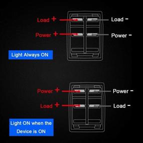 img 3 attached to 🚗 eFuncar 6Pcs 12V 24V Toggle Switch: Waterproof LED Blue Lighted Rocker Switches for Car, Truck, Marine Auto, Motorcycle - Including Sticker Label Sheet