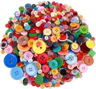 1500 pcs round resin buttons in assorted sizes, mixed color for crafts, sewing, diy, button painting, handmade ornament buttons - 2 holes and 4 holes logo