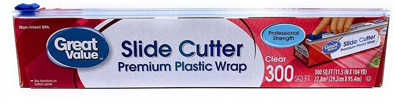 🔪 Great Value Slide Cutter Plastic Wrap: Convenient & Clear…