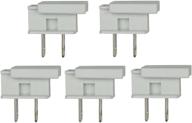 🔌 creative hobbies splug pack of 5: easy snap on end plug for spt-1 wire, 8a, 125v, residential grade, non-grounding, white logo
